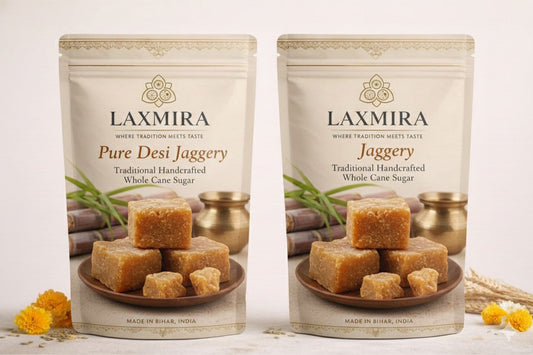 Laxmira Pure Desi Gud: The Golden Nectar of Bihar | Pure. Farm-Fresh. Unrefined.